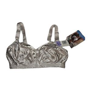 Vtg Rose Gold Body by Bali Paisley Print Bra 38DD Wireless Soft Cup Cottagecore